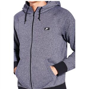 Nike Men’s Heather Gray Full-Zip Hoodie Size Medium